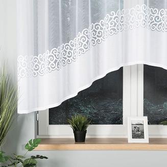 Firanka żakardowa gotowa na żabki DANIELA 300x140 biała