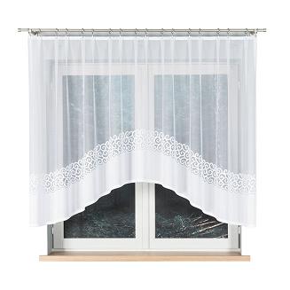 Firanka żakardowa gotowa na żabki DANIELA 300x140 biała