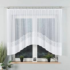 Firanka żakardowa gotowa na żabki DANIELA 300x140 biała