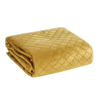 Narzuta dekoracyjna ARIEL 220x240 Eurofirany musztardowa