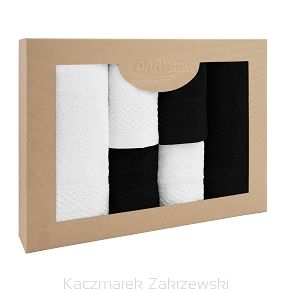 Komplet ręczników 6 częściowy Solano Darymex Biały + Czarny