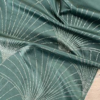 Obrus dekoracyjny BLINK 35x180 Eurofirany ciemnomiętowy