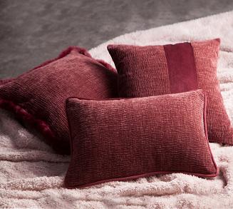 Poszewka dekoracyjna BLANCA 45x45 Eurofirany bordowy