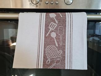 Ścierka kuchenna 50x70 przybory kuchenne brązowa