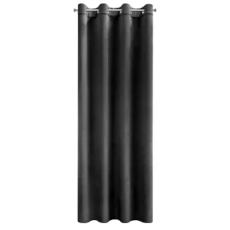 Zasłona gotowa na przelotkach ROSA 140x250 Design91 czarny
