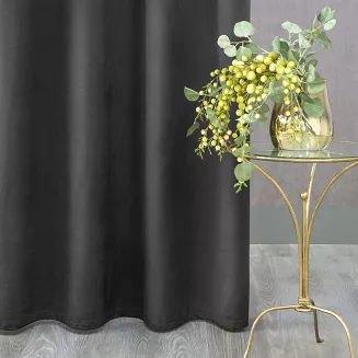 Zasłona gotowa na przelotkach ROSA 140x250 Design91 czarny