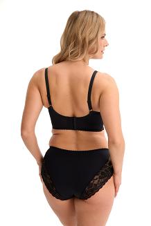 Biustonosz z koronką Semi-Soft Paola 032 półusztywniany czarny