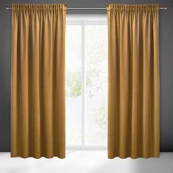 Zasłona gotowa na taśmie SIBEL 140x270 Eurofirany miodowa