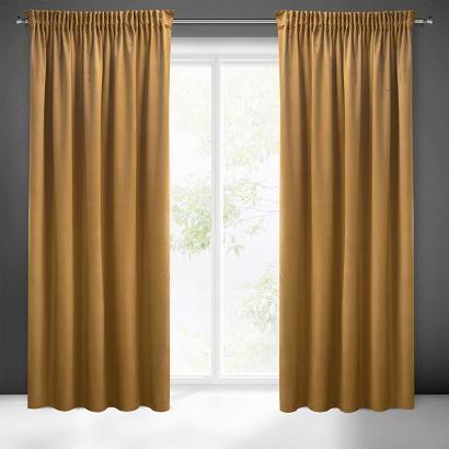 Zasłona gotowa na taśmie SIBEL 140x270 Pierre Cardin Eurofirany miodowa