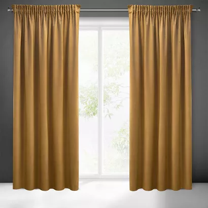 Zasłona gotowa na taśmie SIBEL 140x270 Pierre Cardin Eurofirany miodowa