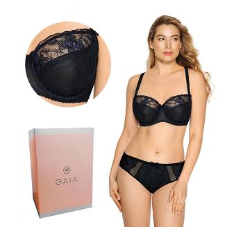 Biustonosz GAIA Soft Barbara 1011 miękki czarno granatowy