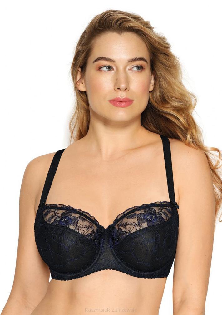 Biustonosz GAIA Soft Barbara 1011 miękki czarno granatowy