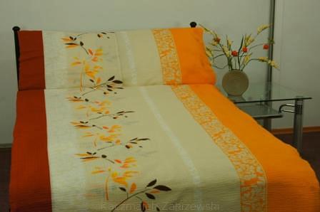 Pościel z kory 100% bawełna 160x200 wzór pomarańcza