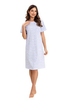 Koszula damska REGINA kod 169 niebieska kwiatowy ornament