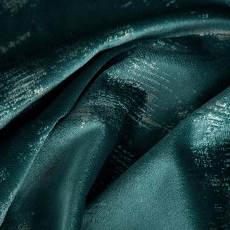 Zasłona gotowa na taśmie ADRIA 140x270 Eurofirany ciemnoturkusowy/szampański