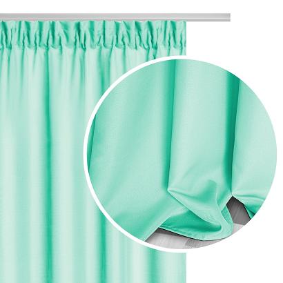 Zasłona gotowa na taśmie VIVA 140x250 półzaciemniająca miętowa