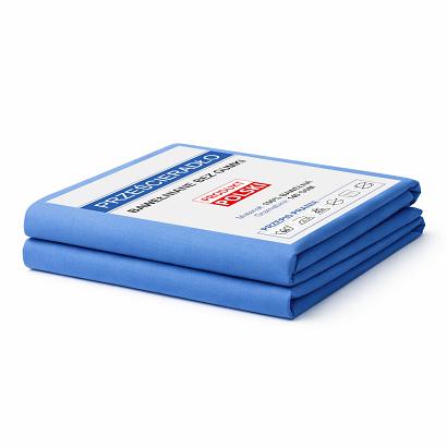 Prześcieradło bawełniane bez gumki 200x220 noris niebieskie