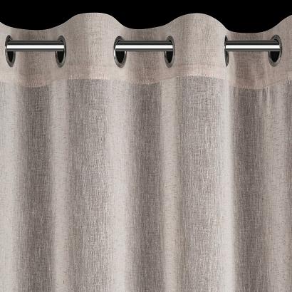 Zasłona gotowa na przelotkach ANGELICA 140x250 Eurofirany różowa o strukturze deszczyku