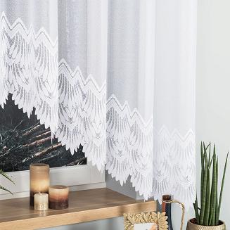 Firanka żakardowa gotowa na żabki FELICJA 300x160 biała