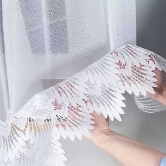 Firanka żakardowa gotowa na żabki FELICJA 300x160 biała