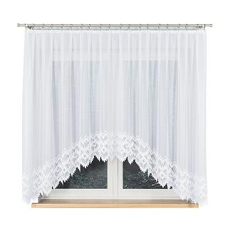 Firanka żakardowa gotowa na żabki FELICJA 300x160 biała