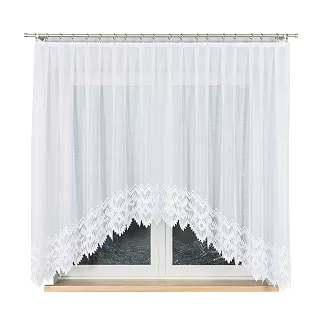 Firanka żakardowa gotowa na żabki FELICJA 300x160 biała