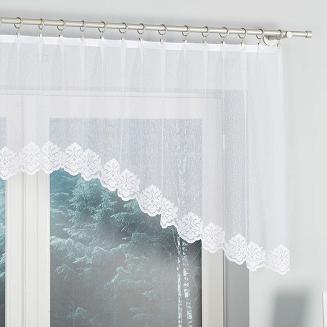 Firanka żakardowa gotowa na żabki ŻAKLINA 250x80 biała