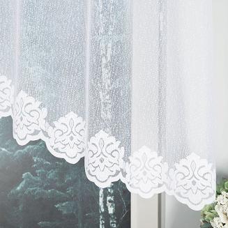 Firanka żakardowa gotowa na żabki ŻAKLINA 250x80 biała