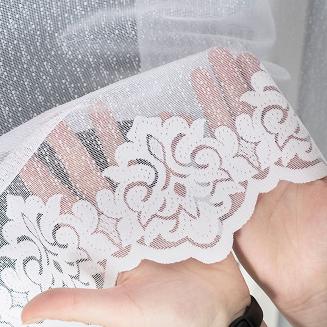 Firanka żakardowa gotowa na żabki ŻAKLINA 250x80 biała