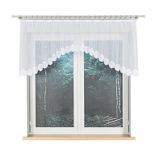 Firanka żakardowa gotowa na żabki ŻAKLINA 250x80 biała