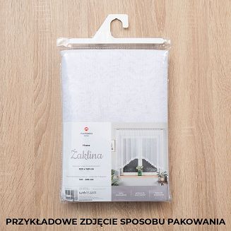 Firanka żakardowa gotowa na żabki ŻAKLINA 250x80 biała