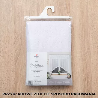 Firanka żakardowa gotowa na żabki ŻAKLINA 250x80 biała