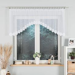 Firanka żakardowa gotowa na żabki ŻAKLINA 250x80 biała