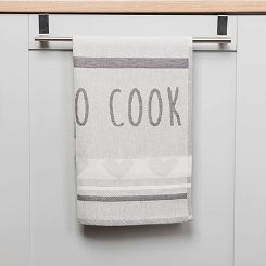 Ścierka kuchenna bawełna egipska COOK 50x70 serduszka szara