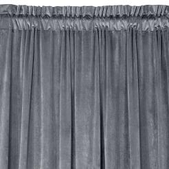 Zasłona gotowa na taśmie ROSA 140x270 Eurofirany grafitowa