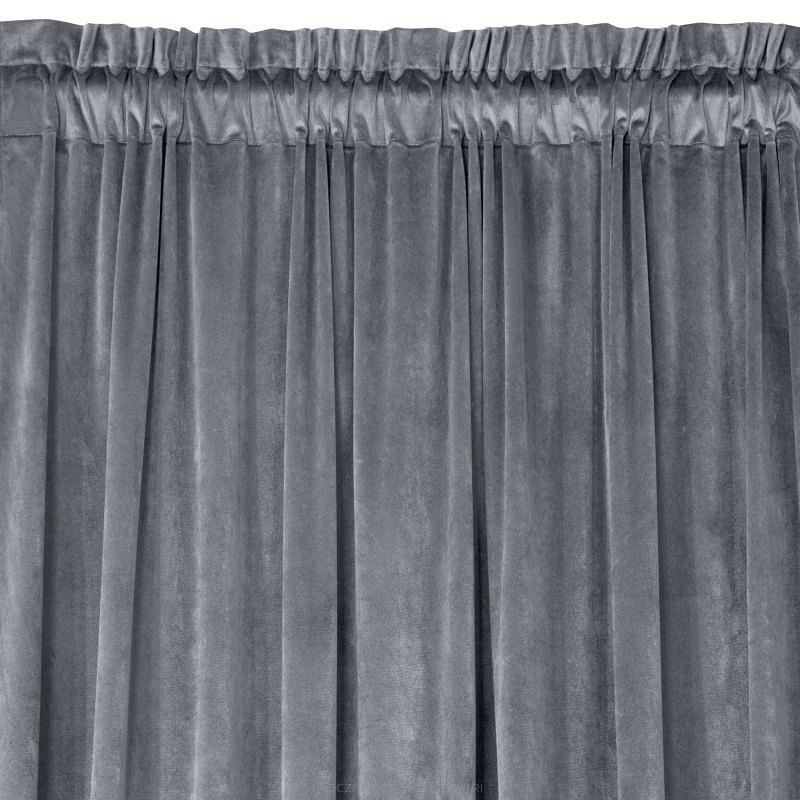 Zasłona gotowa na taśmie ROSA 140x270 Eurofirany grafitowa