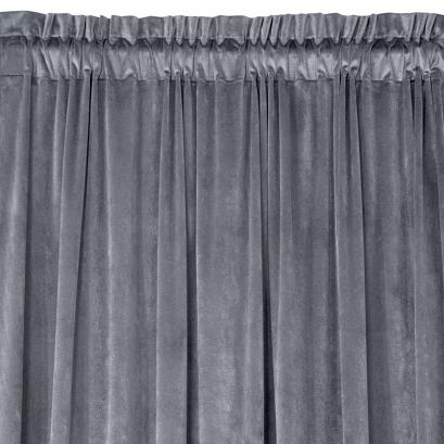 Zasłona gotowa na taśmie ROSA 140x270 Eurofirany grafitowa