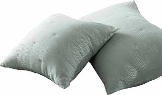 Poszewka muślinowa struktura do narzuty Stella 45x45 szałwiowa z haftem krzyżyków