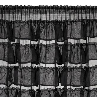 Firana gotowa na taśmie AURA 140x270 Eurofirany czarny