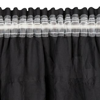 Firana gotowa na taśmie AURA 140x270 Eurofirany czarny