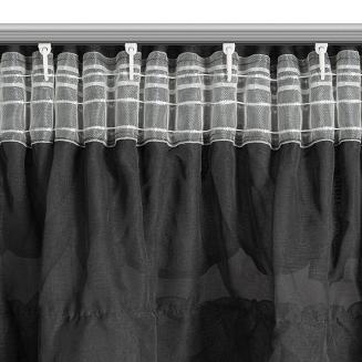 Firana gotowa na taśmie AURA 140x270 Eurofirany czarny