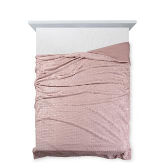 Koc narzuta HAVANA 200x220 Design91 pudrowy/srebrny