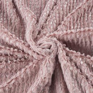 Koc narzuta HAVANA 200x220 Design91 pudrowy/srebrny