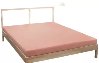 Prześcieradło jersey z gumką 180x200 jasny łososiowy