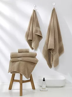 Ręcznik bawełniany Leo 100x150 mocca