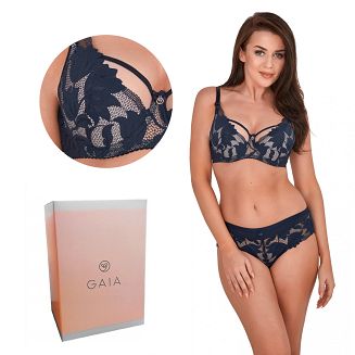 Biustonosz GAIA Semi-Soft Keto 1134 półusztywniany granatowy