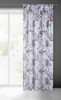 Zasłona gotowa na taśmie HONEY 140x270 Eurofirany beżowy/fioletowy