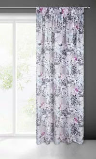 Zasłona gotowa na taśmie HONEY 140x270 Eurofirany beżowy/fioletowy