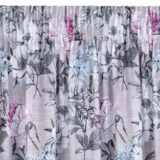 Zasłona gotowa na taśmie HONEY 140x270 Eurofirany beżowy/fioletowy