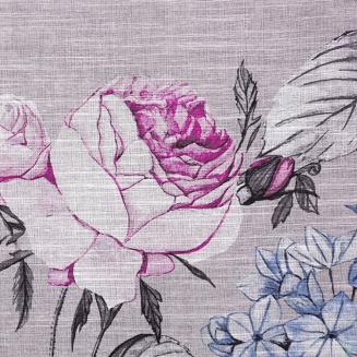 Zasłona gotowa na taśmie HONEY 140x270 Eurofirany beżowy/fioletowy